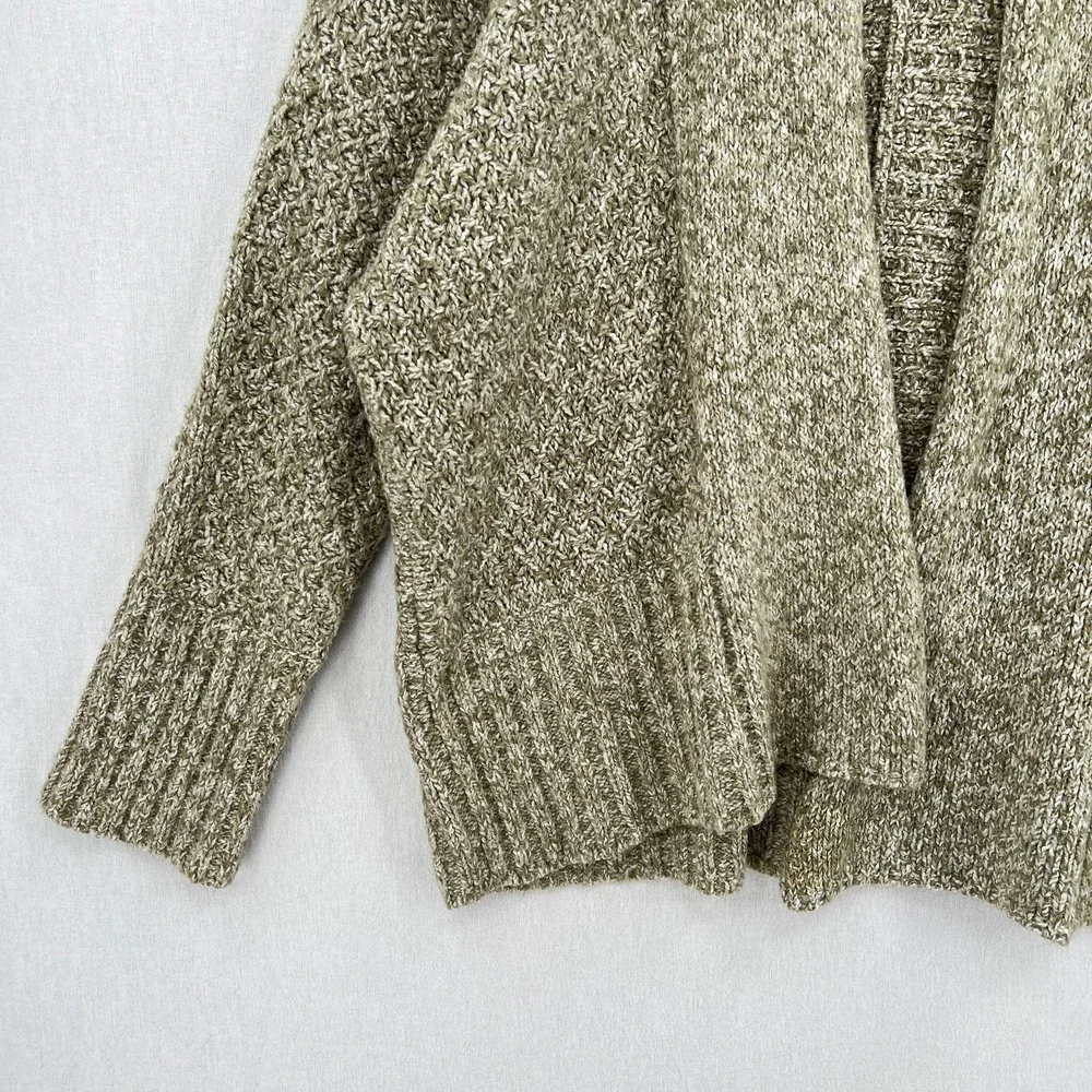 ANTHROPOLOGIE ANGEL OF THE NORTH Sweater Womens Large Green Open Knit Cardigan - Picture 3 of 10